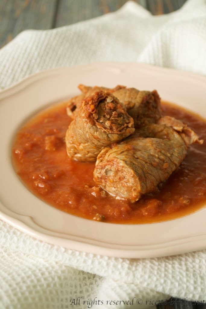Involtini di vitello al pomodoro bimby