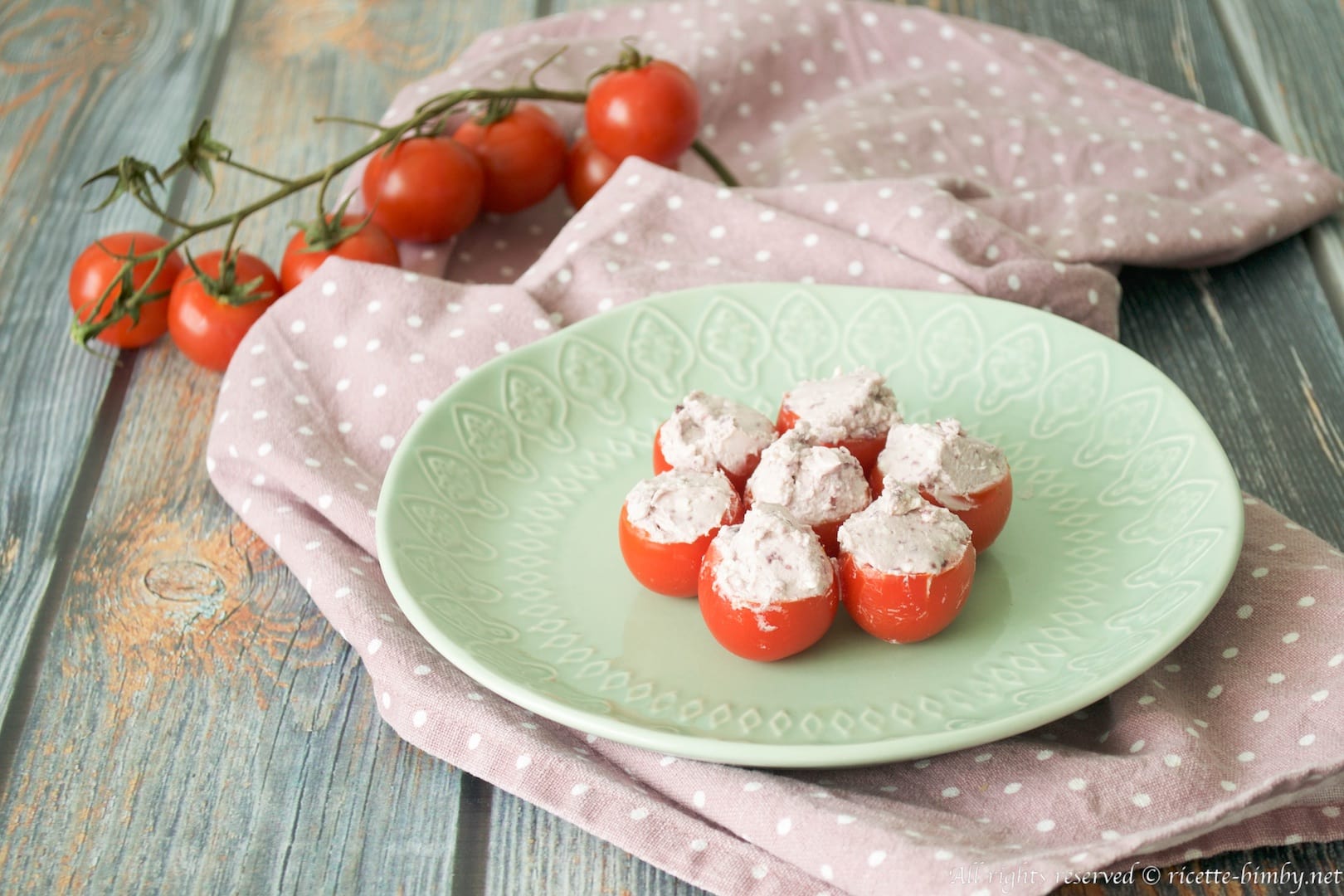 Pomodorini ripieni di feta Bimby