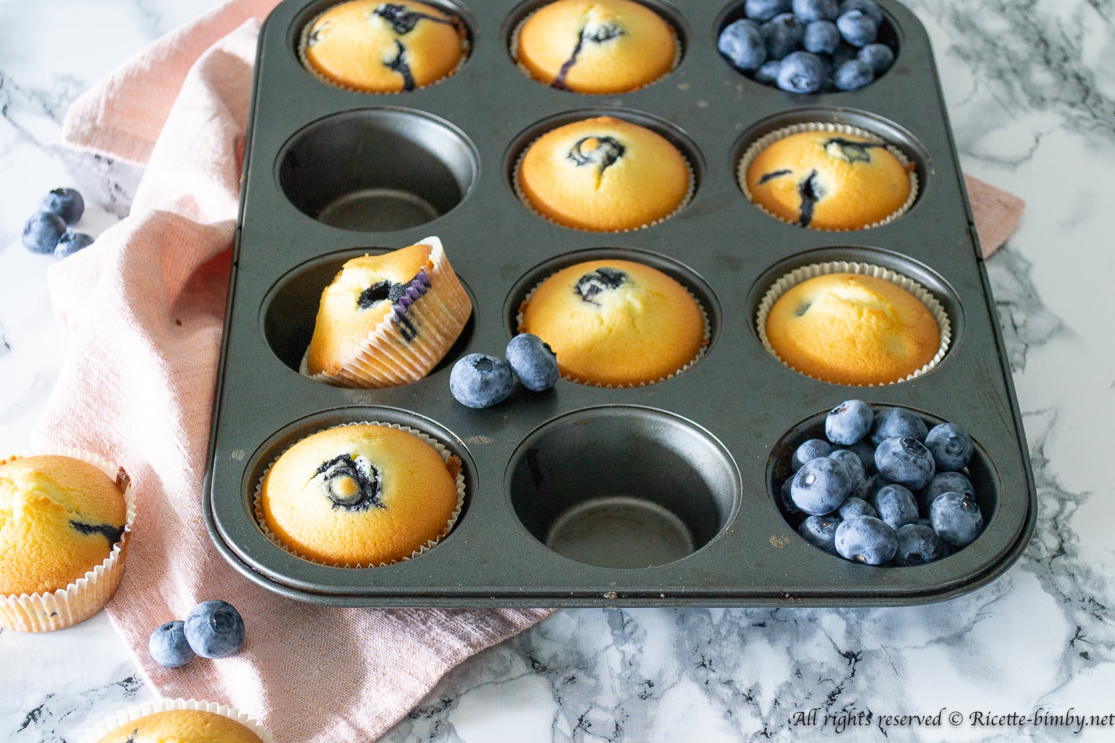 Muffin ai mirtilli senza glutine Bimby