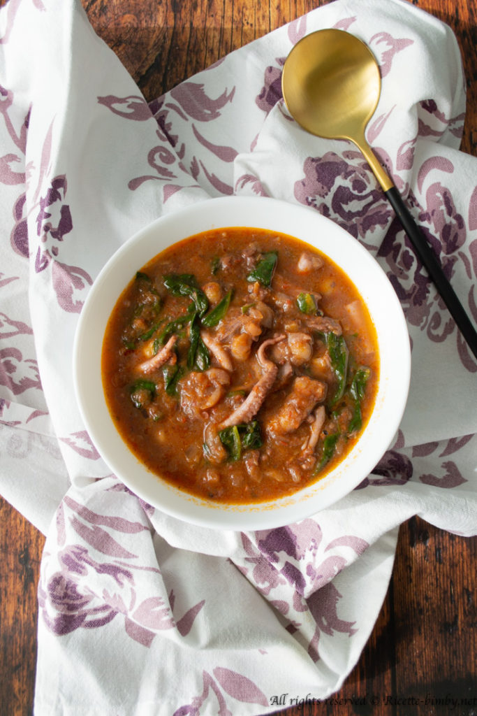 Zuppa di polpo, patate e ceci bimby