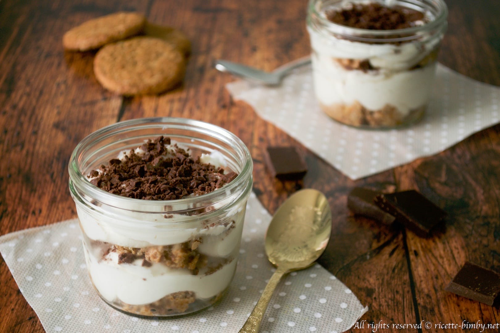 Bicchieri di ricotta e cioccolato Bimby
