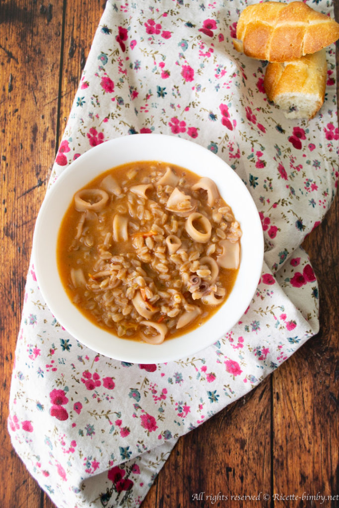 Farro e calamari bimby
