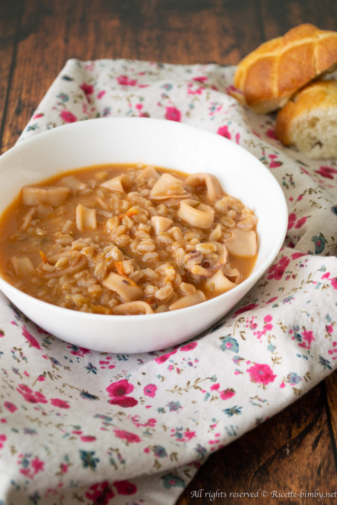 Farro e calamari bimby