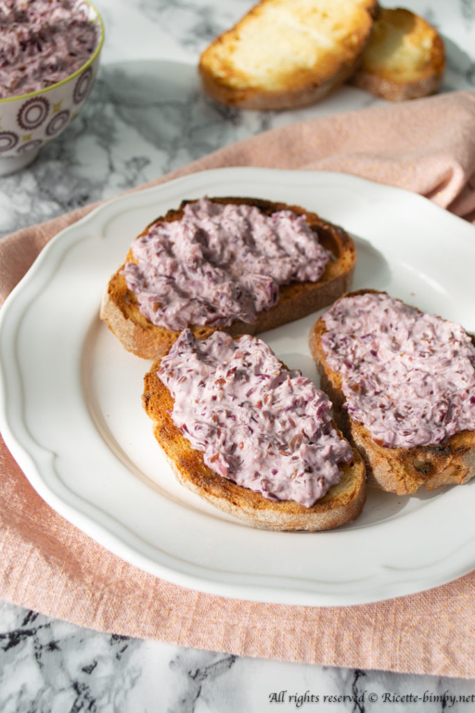 Crostini con crema di radicchio bimby