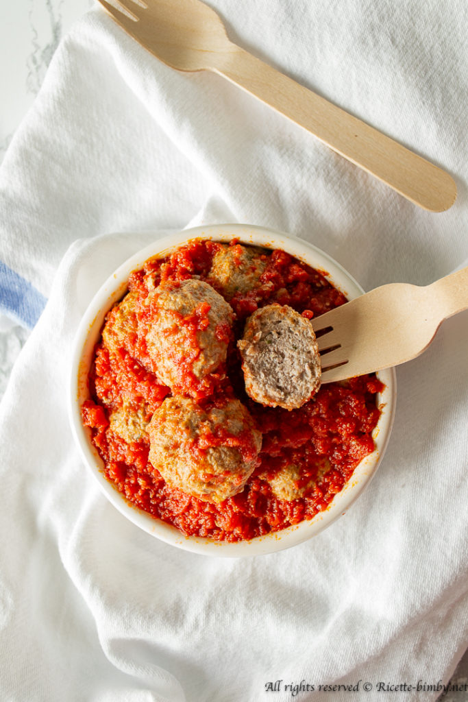 Polpette di carne al sugo bimby