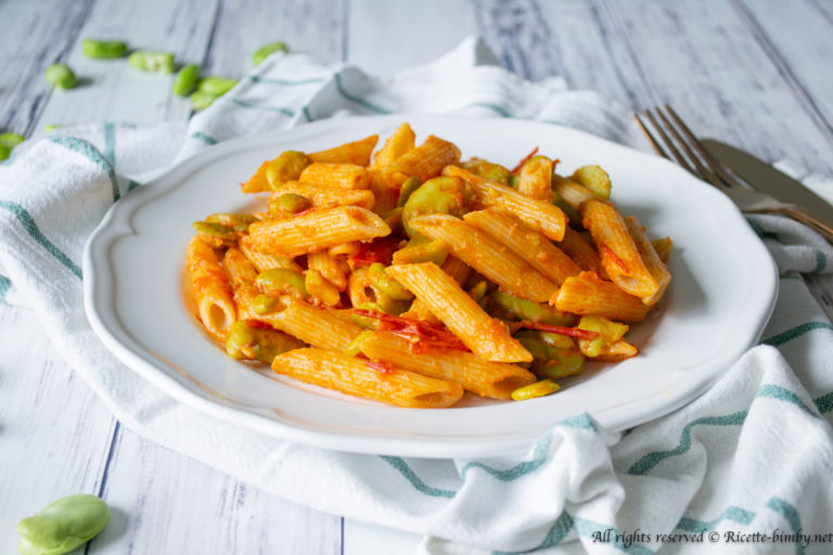 Pasta con fave e pomodorini Bimby