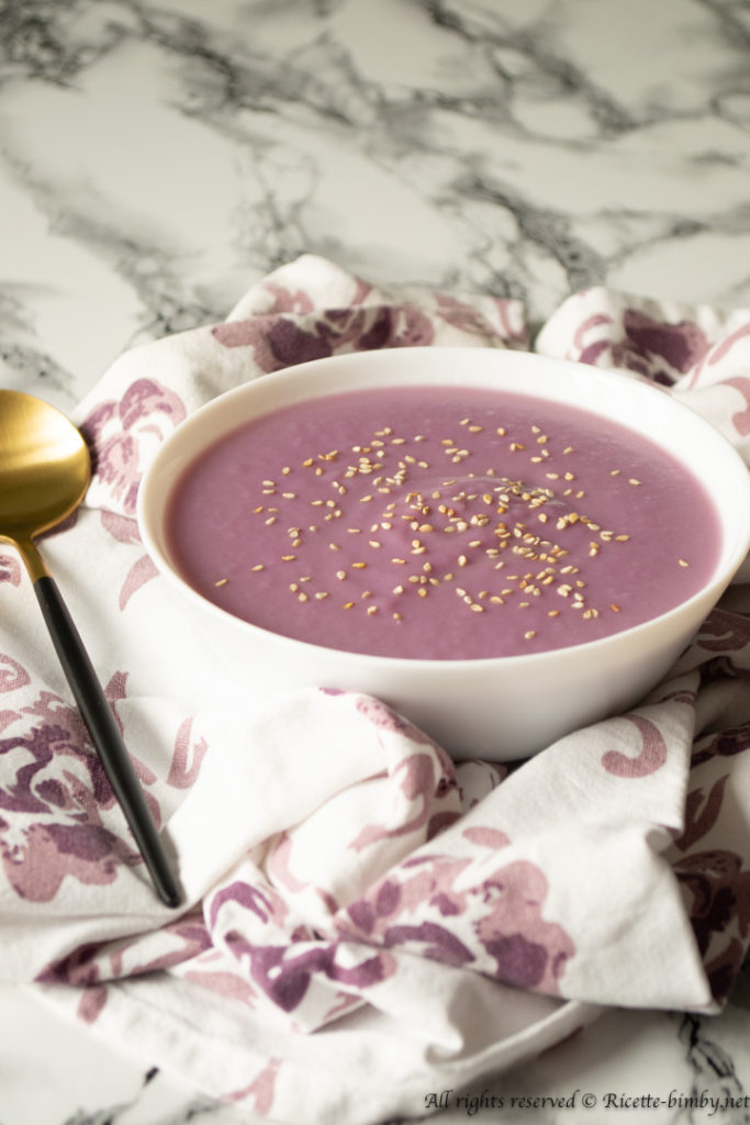 Vellutata di cavolo cappuccio viola bimby