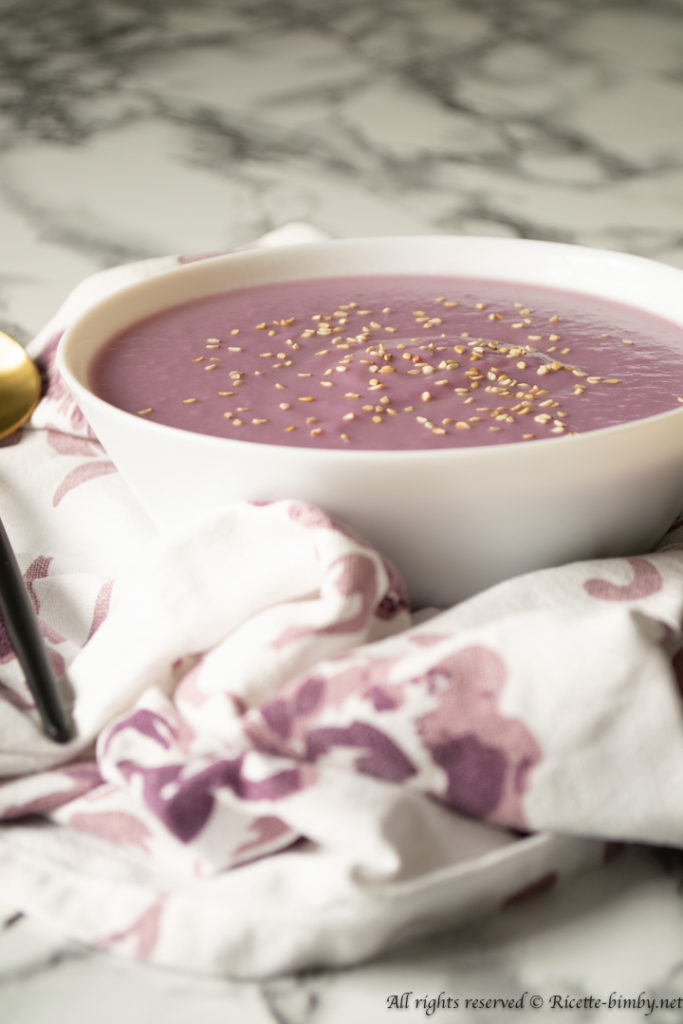 Vellutata di cavolo cappuccio viola bimby
