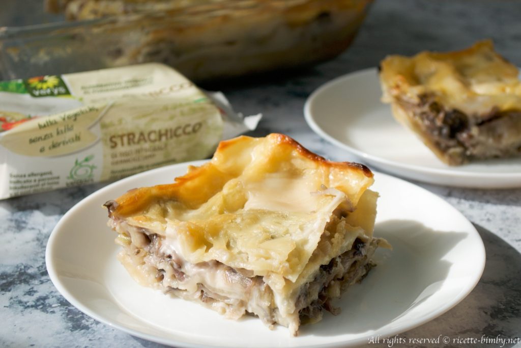 Lasagne porri e radicchio Bimby