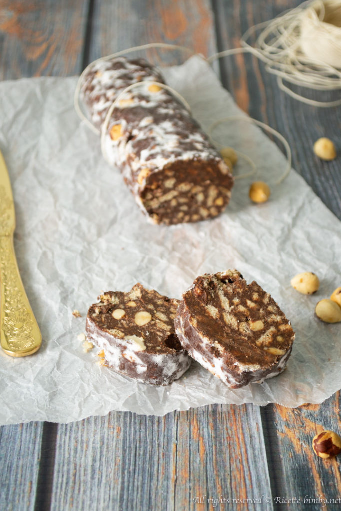 Salame di cioccolato vegan bimby