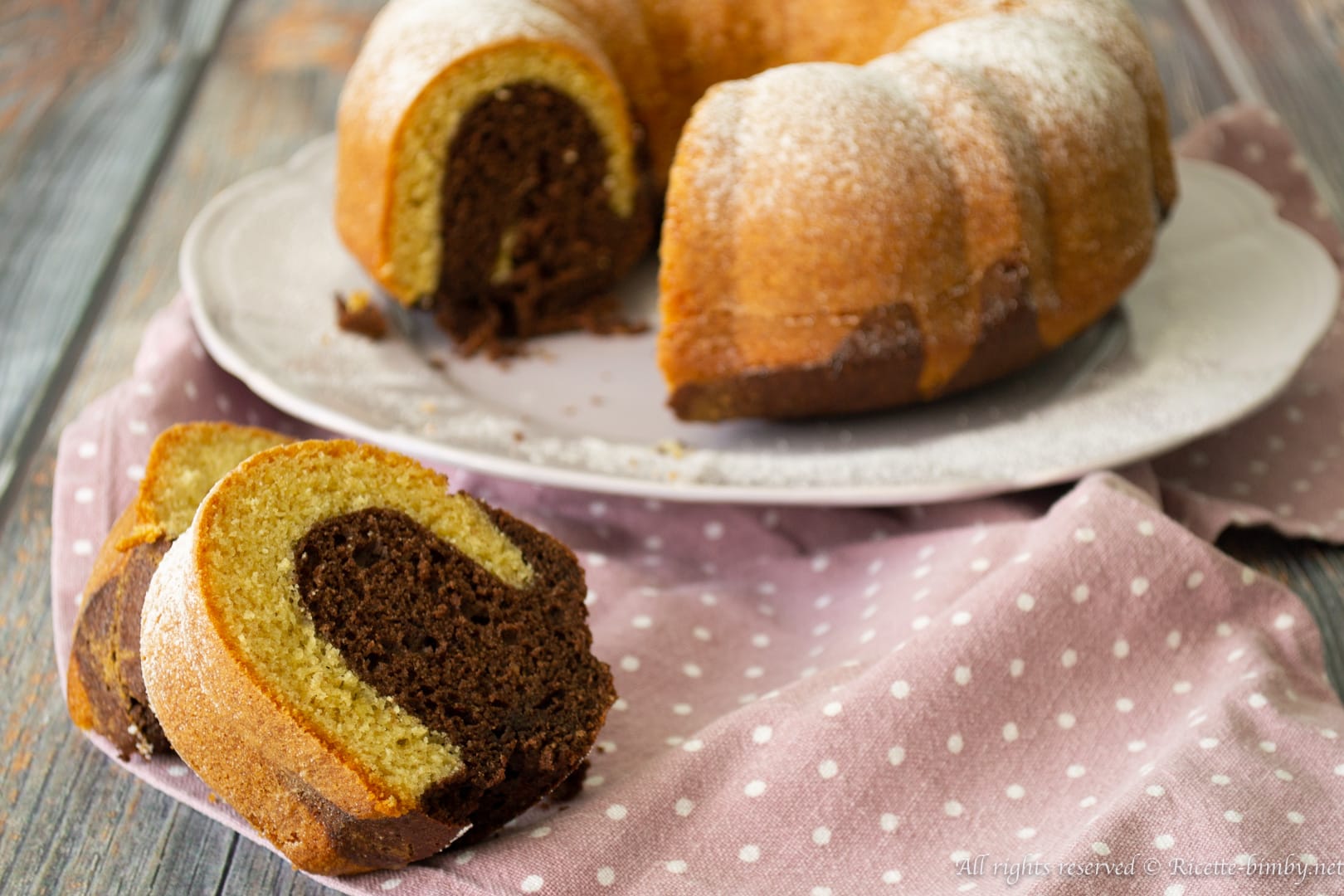 Ciambellone bicolore Bimby