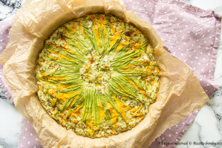 Frittata con fiori di zucca Bimby