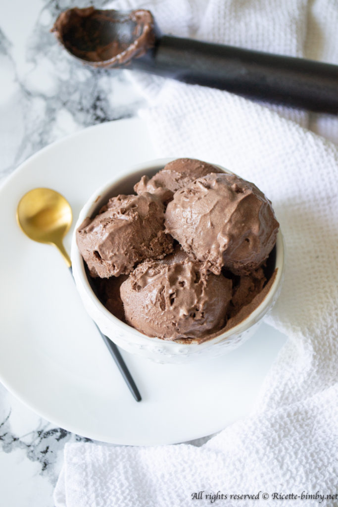 Gelato al cioccolato senza uova bimby