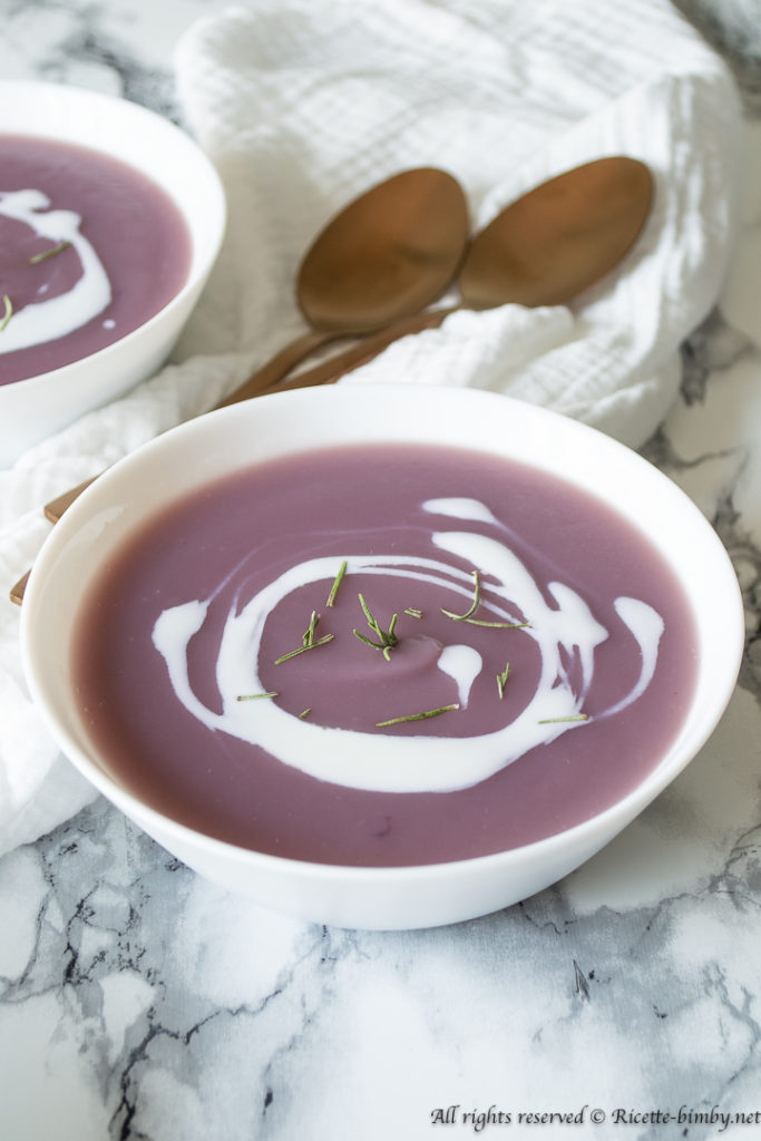 Vellutata di patate viola bimby