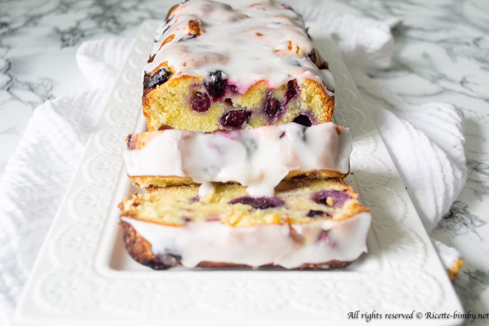 Plumcake mirtilli mandorle e limone Bimby