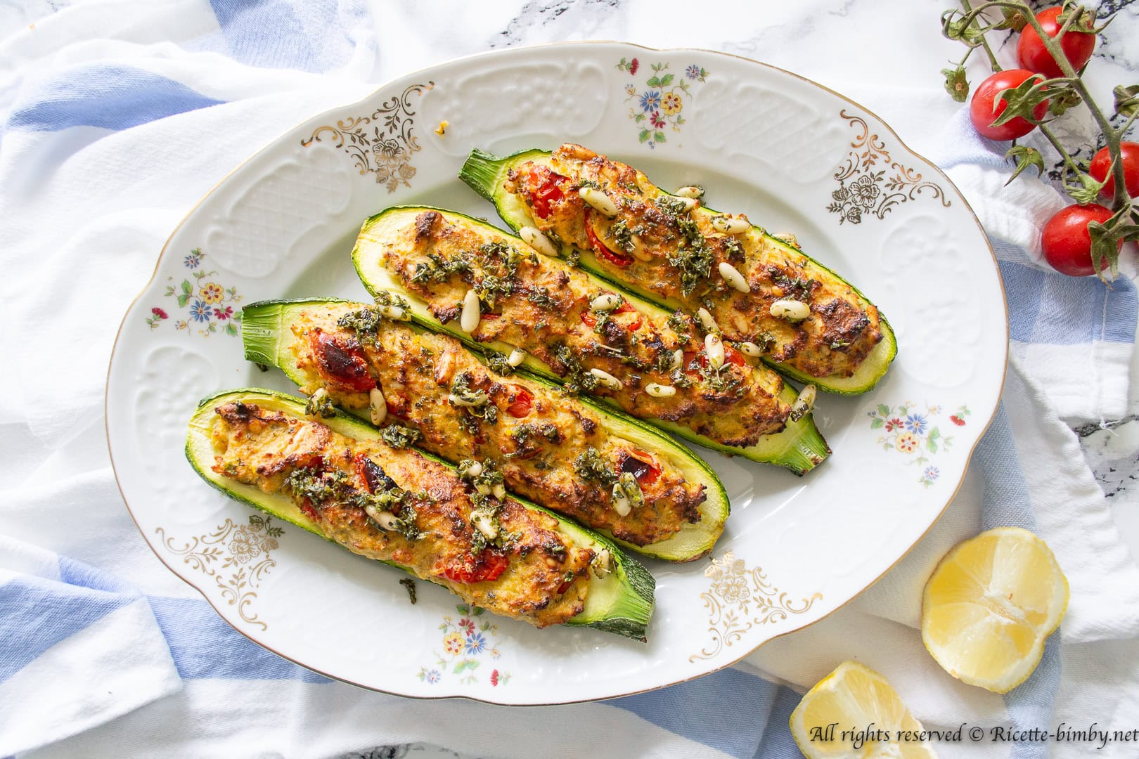 Zucchine ripiene con salsa di pinoli Bimby